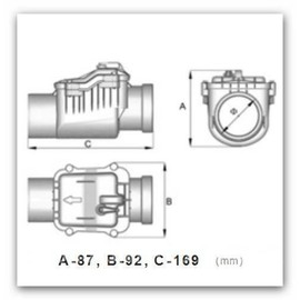 Backflow Seal, DN 50 Diameter with Lockable Non-Return Valve