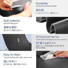 Gruper Thick Yoga Mat Non Slip, Large Size 72" L x 32" W, Premium Exercise & Fitness Mat with Carrying Strap and Bag,Workout Mats for Home