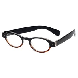 Calabria 4372 Bi-Color Oval Reading Glasses w/Case