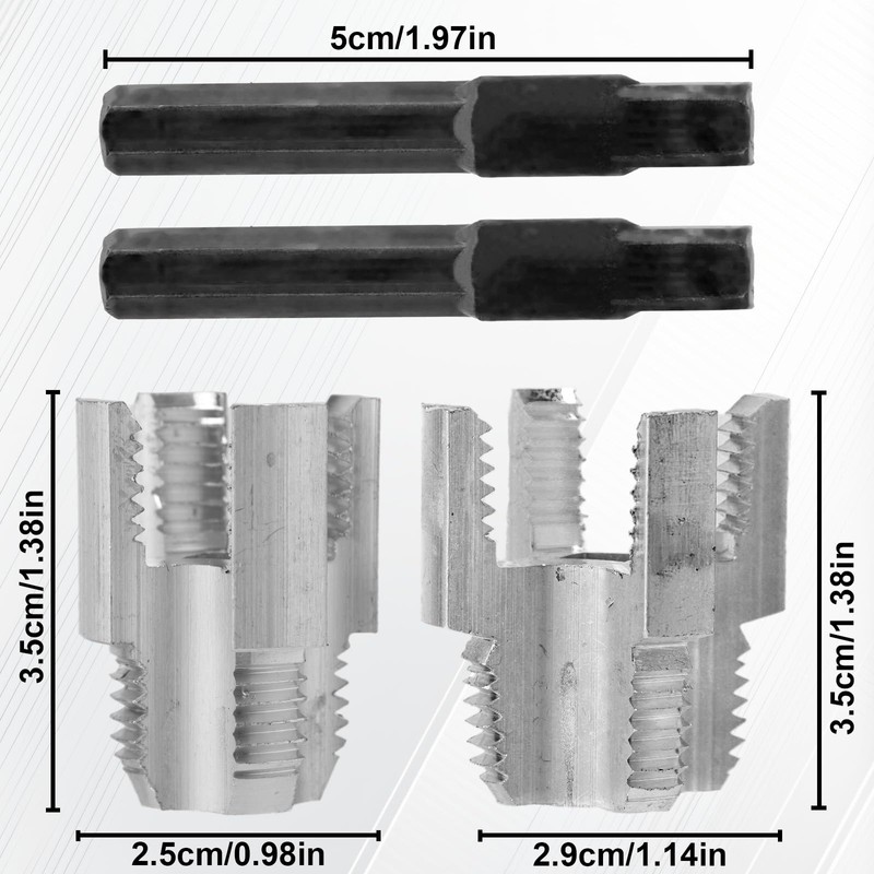 Lyreh 2pcs Integrated Internal and External Pipe Threading Tool, 2