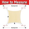 Amgo Heavy Duty 18' x 18' Beige Square Sun Shade