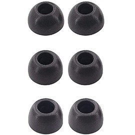A-Focus Memory Foam Earbud Tips for Aviot Fully Wireless Earbuds, Fit in the Case, Noise Isolating Fit, S/M/L, 3 Pairs Set, Black