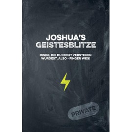 Joshua's Geistesblitze - Dinge, die du nicht verstehen würdest, also - Finger weg! Private: Cooles Notizbuch ca. A5 für alle Männer 108 Seiten mit Punkteraster