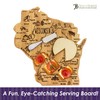 Totally Bamboo Destination Wisconsin State Shaped Serving and Cutting Board,