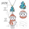 HOOHWE Snowflake Snowman Christmas Jewellery for Women 925 Sterling Silver
