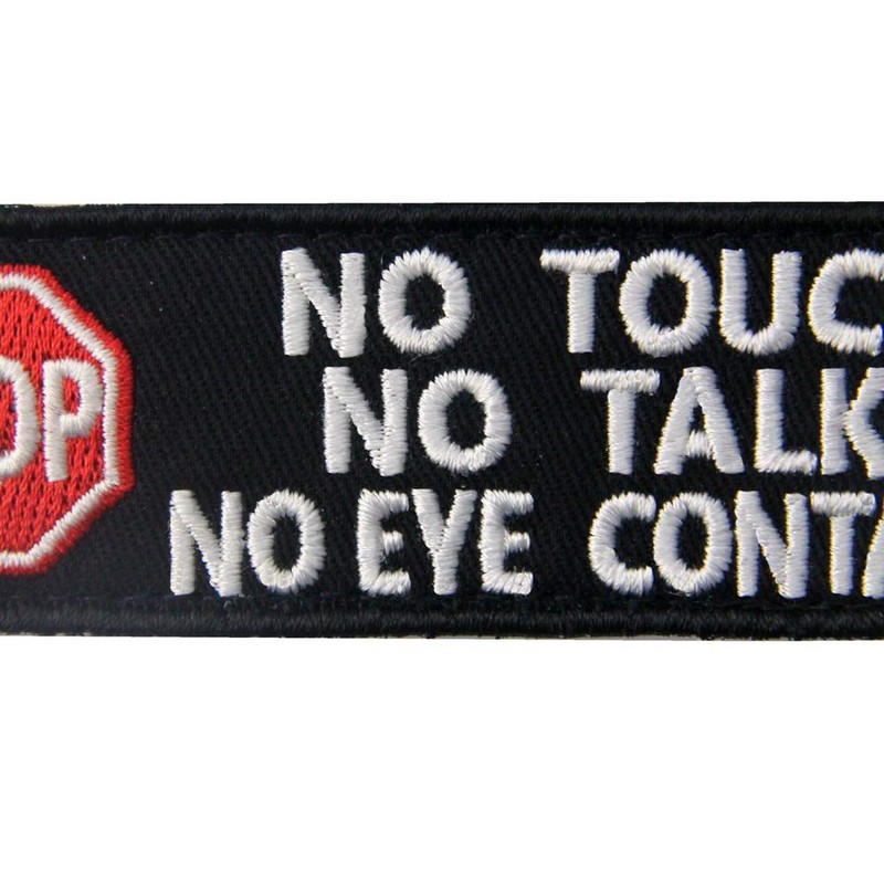 Service Dog No Touch No Talk Warning Vests/Harnesses Patch Embroidered