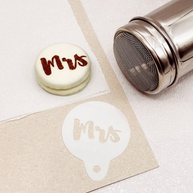 Mr Mrs Macaron Oreo Cookie Stencils Small Mylar Stencil Set