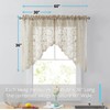 HLC.ME Joyce Semi Sheer Kitchen Swag Curtain Panels - Rod