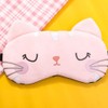 Dinntty Silk Eye Mask Light Blocking Sleeping Cute Cat Eye