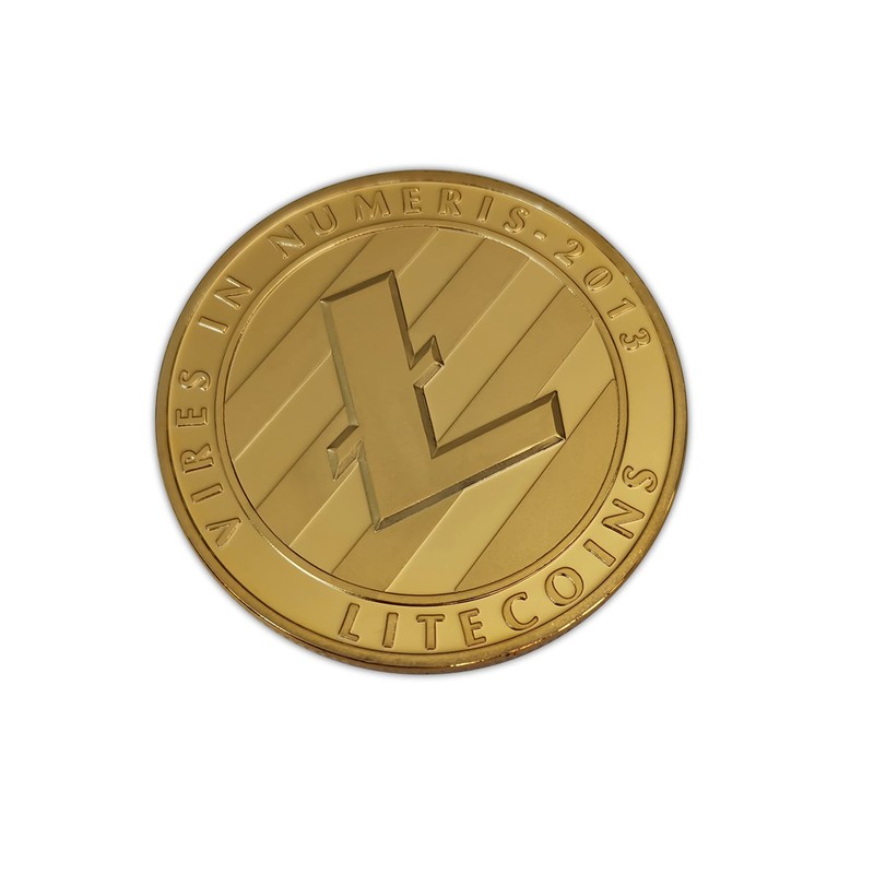 Eillwin Litecoin Crypto Rare Gold Color Coin collectible & commemorative