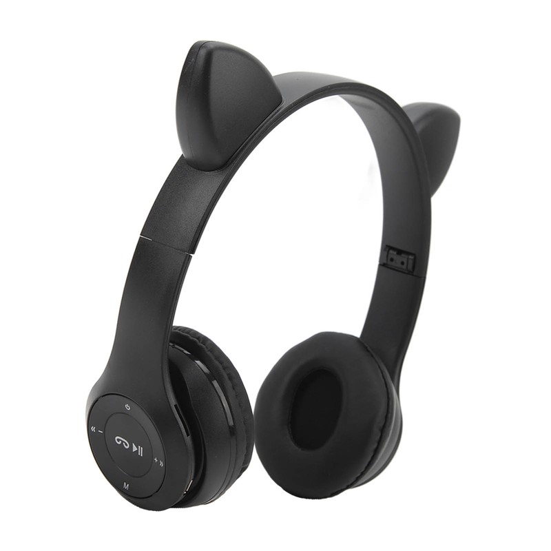P47M Wireless Headphone Cute Cartoon Cat Ear LED Light 400mAh