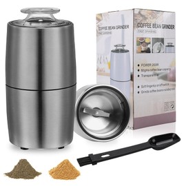 Spice Grinder, Coffee Grinder, 200 w Electric Herb Grinder,Configuration Stainless Steel Body and Blade,with Cleaning Brush