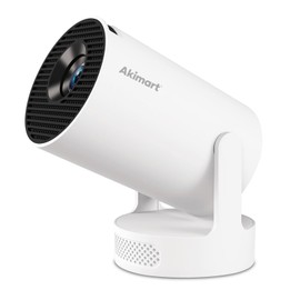 Mini Projector 4K support with Dual-Band WIFI6 5G Wireless 5.4 Bluetooth Android 11, Soundbase Speaker, Manual focus, Auto Vertical Keystone 180°Rotatable Portable Proyector for Home Bedroom Outdoor