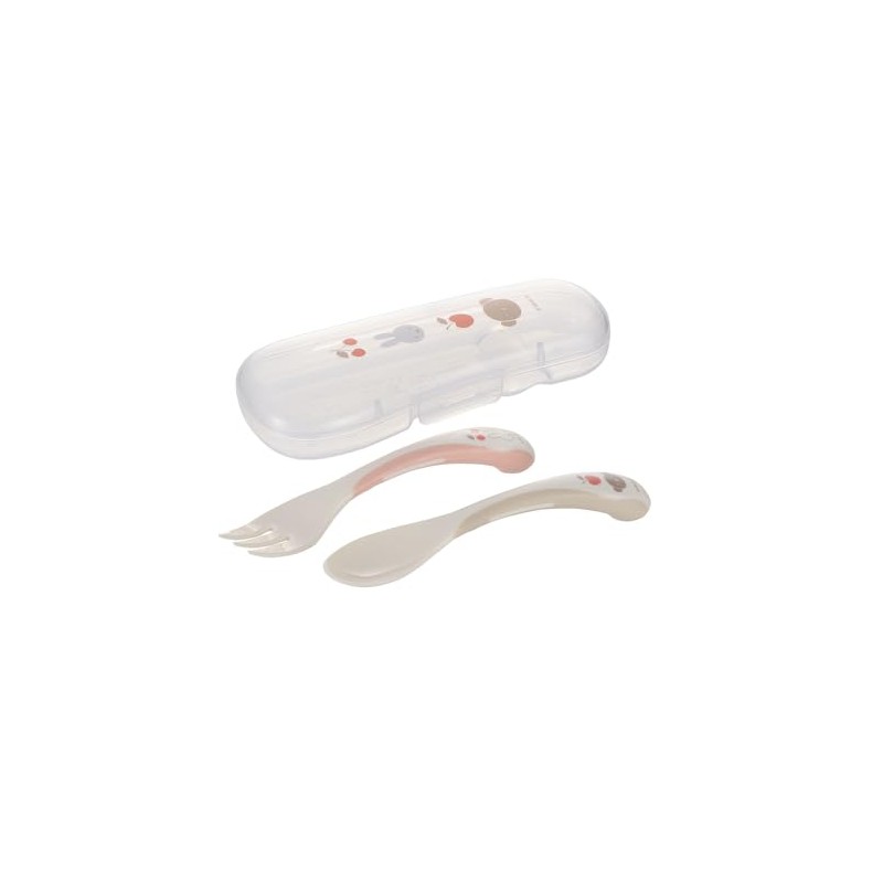 Richell Miffy & Boris Grinding Spoon and Fork (Case Included)