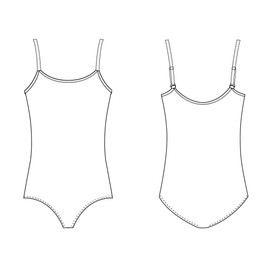 Bloch Dance Girls Pranay Adjustable Strap Camisole Leotard, Nude, Size 6X-7