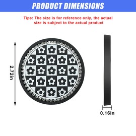 2PCS Bling Cup Coasters for Car, PVC Anti Slip Car Coasters for Cup Holders, Cute Flower Print Cup Holder Insert Coaster, 2.72 Inch Universal Car Accessories for Women Girl (Small Flower)