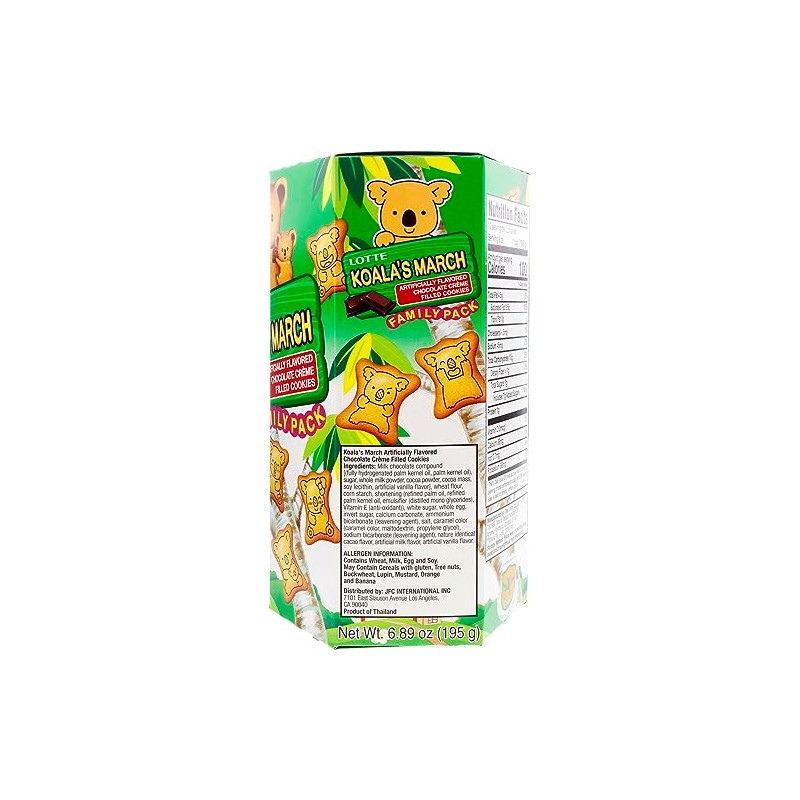 Lotte Koala's March Cookie with Chocolate Cream Family Size, 6.89