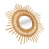 Wall Decor Rattan Mirror Star Shape Unique Simple Handwoven Mirror