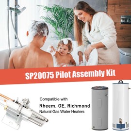 Damsimz SP20075, SP20305A Water Heater Pilot Assembly Replacement Kit – Compatible with Rheem, Ruud, GE, Richmond Natural Gas Water Heater Parts – Pilot, Igniter, and Thermocouple as One Unit
