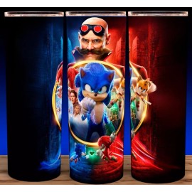 Unbranded Glow in the Dark Sonic and Knuckles Gaming Cup Mug Tumbler 20oz