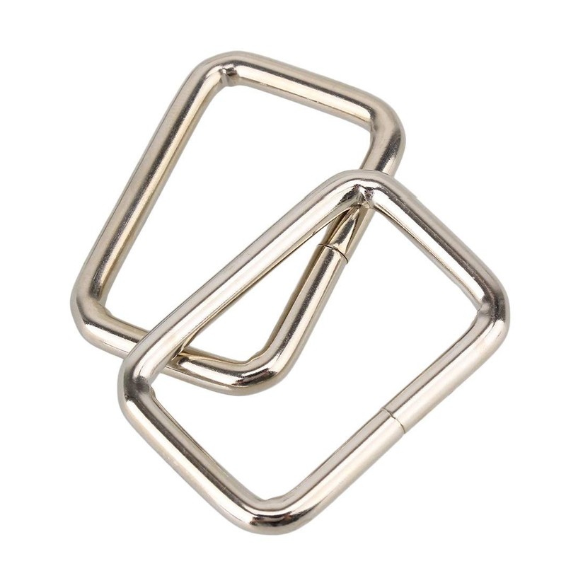 BuxiuGK Pack of 40 Metal Square Rings Rectangle Metal Ring