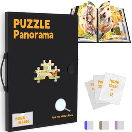 Puzzle Storage with Central Mesh Window，Puzzle Binder with Puzzles Stickers