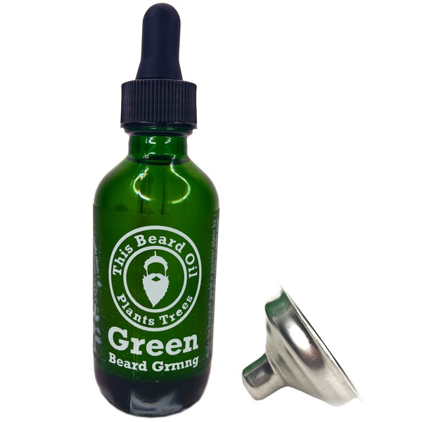 Natural Beard Oil - Unscented - This Beard Oil Plants Trees from Green Beard Grmng - Recipe Included - 2 Ounce