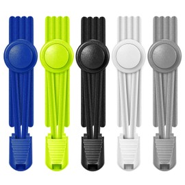AIXMEET 5 Pairs of Elastic Shoelaces Without Tying 100 cm Sports Shoelaces with Quick Release Rubber Shoelaces for Children, Elderly