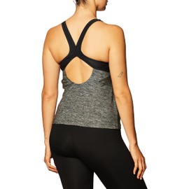 Speedo Heather Touchback Tankini para Mujer, Heather Touchback Tankini, Gris Heather, 6