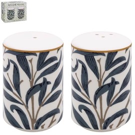 Lesser & Pavey British Designed Salt and Pepper Sets | Salt and Pepper Pots to Suit All Kitchens | Salt and Pepper Shaker for Everday Use - William Morris, Willow Bough