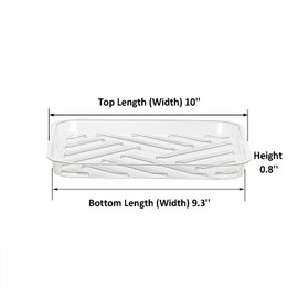 LEMMOM 5 Pack 10 inch Square Clear Plastic Plant Saucers, Durable Sturdy Plant Drip Trays for Pots to Collect Water