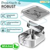 TAKWAY Children's Stainless Steel Lunch Box with Compartments, 800 ml,