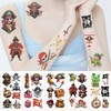 96PCS Pirate tattoo stickers Ship Nautical Pre-Cut Temporary Tattoos for