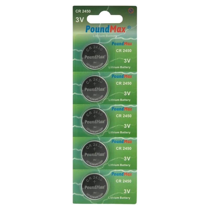 PoundMax CR 2450 Batteries 3v Lithium Button Cell Battery Combo