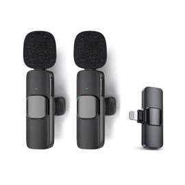Homvik Lavalier Kabelloses Mikrofon für iOS Ansteckmikrofon Plug-Play für Facebook Youtube Vlog TikTok Online-Meetings Mikrofon mit intelligenter Rauschunterdrückung
