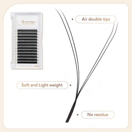 YY Eyelashes, YY Lashes, Y Eyelash Extension, Y Eyelash Extension, 2D Lashes, Volume Eyelashes, YY Premade Fans Eyelash Extensions by Lunamoon (0.05D/8-15 mm/Black)