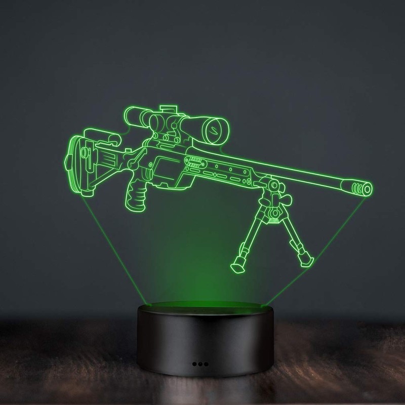 Optical Illusion 3D Weapon Night Light 16 Colours Different Remote