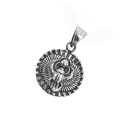 Kiss of Leather Scarab Pendant 925 Sterling Silver Si. 437, Sterling Silver