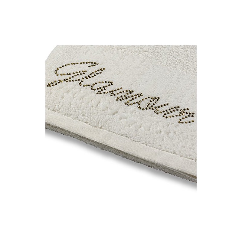 Catherine Lansfield Diamente Glamour Hand Towel, Cream, 1