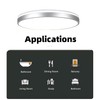 HOREVO Bathroom Ceiling Light with Remote Control with Bluetooth Speaker,