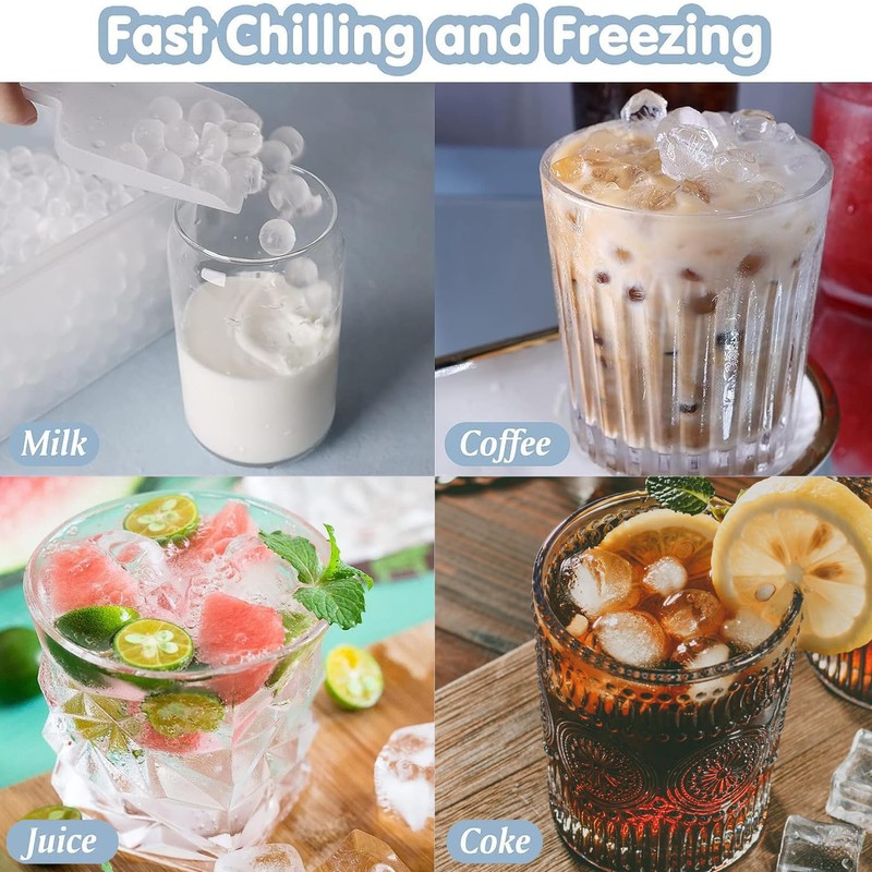 WIBIMEN Mini Ice Cube Trays, Upgraded Small Ice Cube Trays,