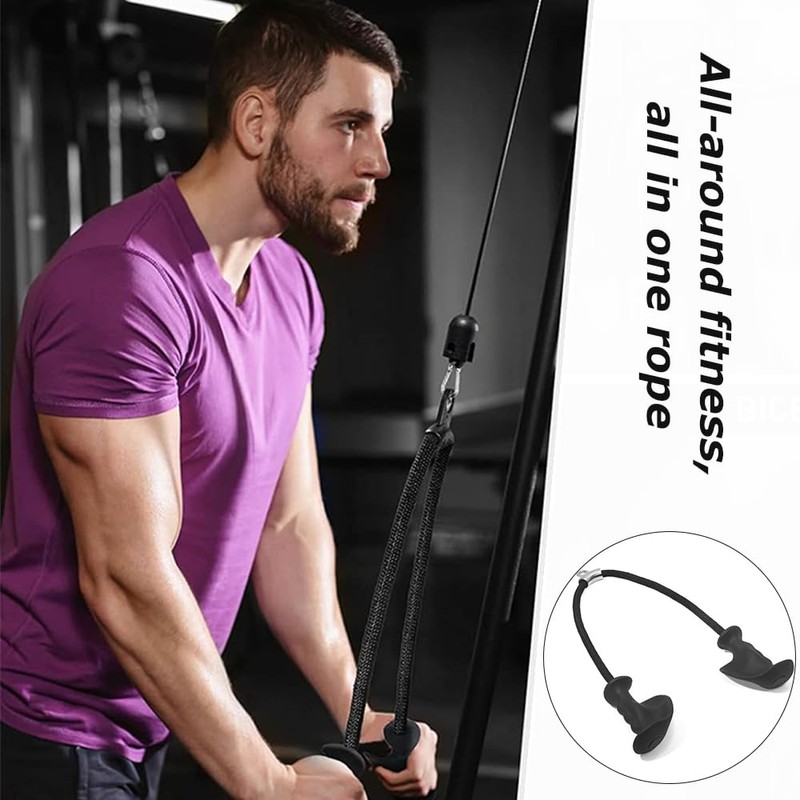 Triceps Pull Down Rope,Tricep Rope with Handles,Cable Machine Accessories,Pull Down