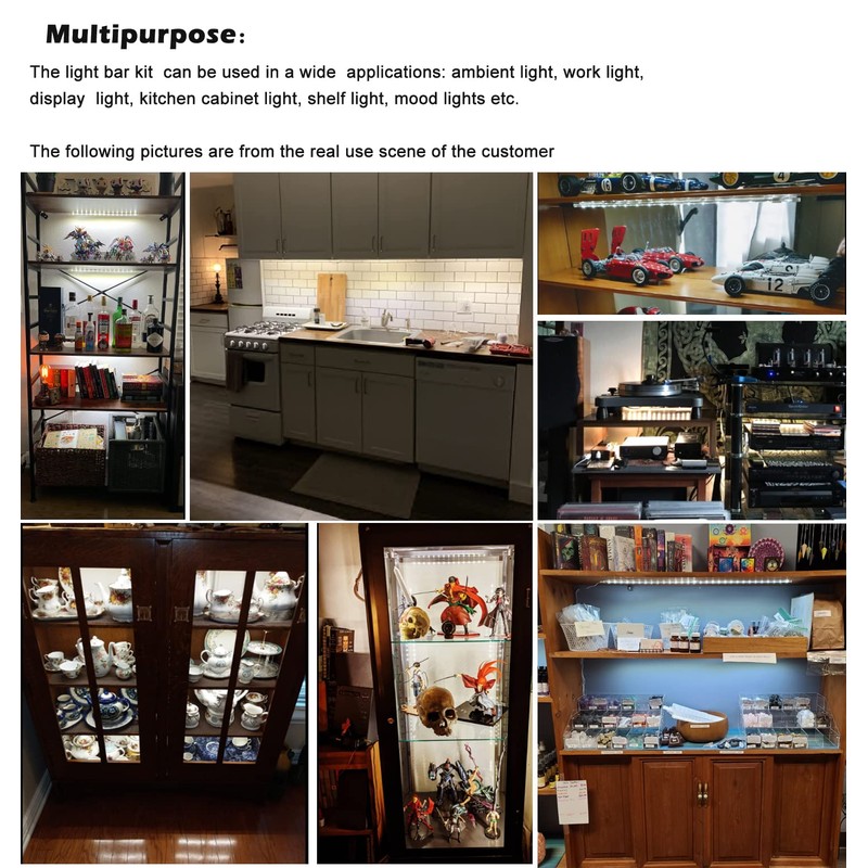 Cefrank LED Display Light Bars - 4X 16inch Linkable Slim