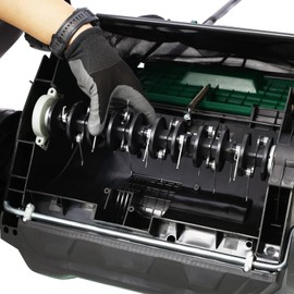 LKJYBG Garden Scarifier Electric Dethatcher Scarifier with Removable Collection Bag Electric Lawn Dethatcher for Home Garden 13 inches