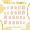 EIROVYA 24 x Lemon Style False Nail Stickers