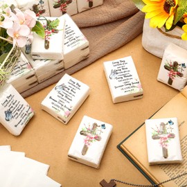 Bulk Christian Pocket Tissues Travel Packs Tissues Cube Boxes Size Individual Mini Facial Tissue Packs 3 Ply Tissues for Funeral Wedding Graduation Party Daily Use (Classic, 100 Packs)