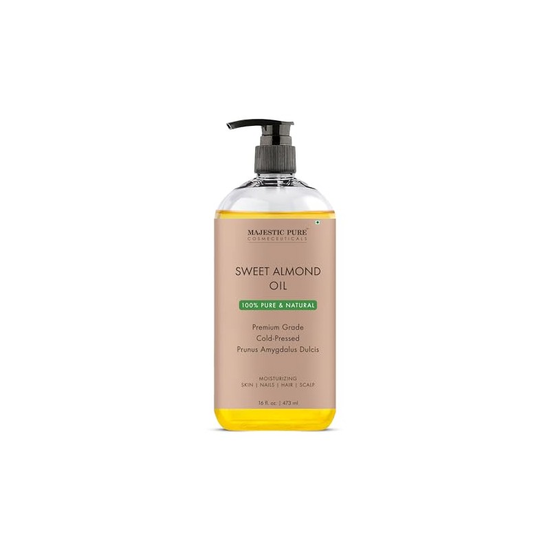 Majestic Pure Sweet Almond Oil, Super Triple A Grade Quality,