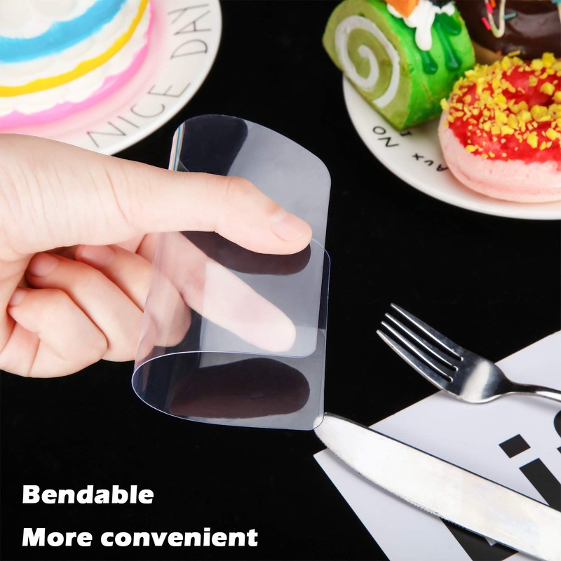 Patelai 6 Pieces Acrylic Cake Scraper Smoother Clear Cake Decorating