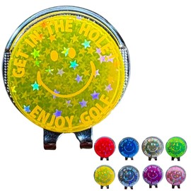 Marua Golf Marker, Light Collecting and Fluorescent Marker, Hat Clip, Easy to See on Cloudy or Rainy Days, Visibility Performance, 8 Color Variations, Perfect Gift for Your Loved Ones (Orange)