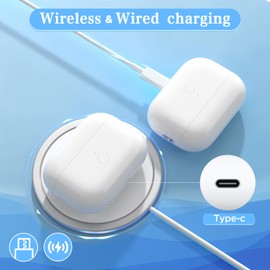 Replacement for Airpods Pro 1/2 Charging Case, Wireless Charging Case Compatible for Air Pod Pro 1st & 2nd Generation, Bluetooth Pairing, No Earbuds, USB-C (Type-C)